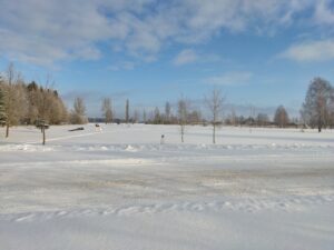 Klausučiai 2024, žiema, stadionas